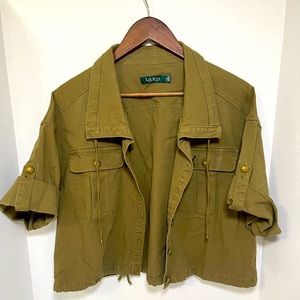 Olive Ralph Lauren light crop jacket